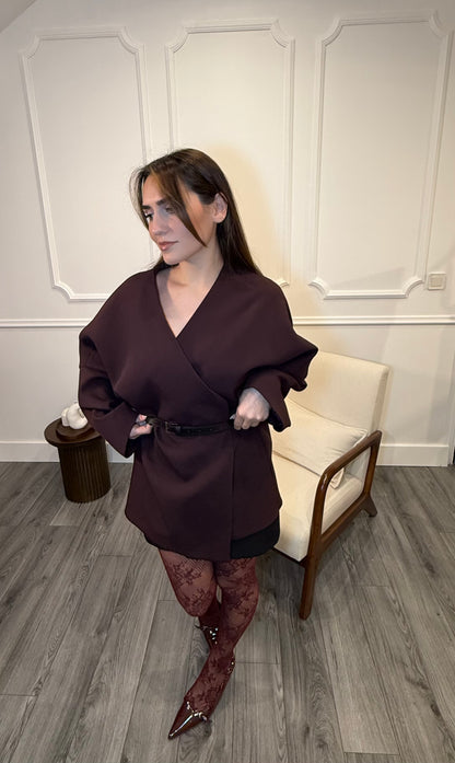 Veste Kaelis – Coupe Kimono Ceinturée