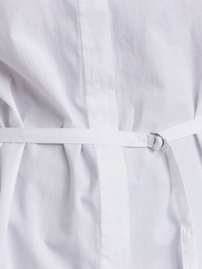 Chemise Iris – Popeline avec ceinture – Blanc